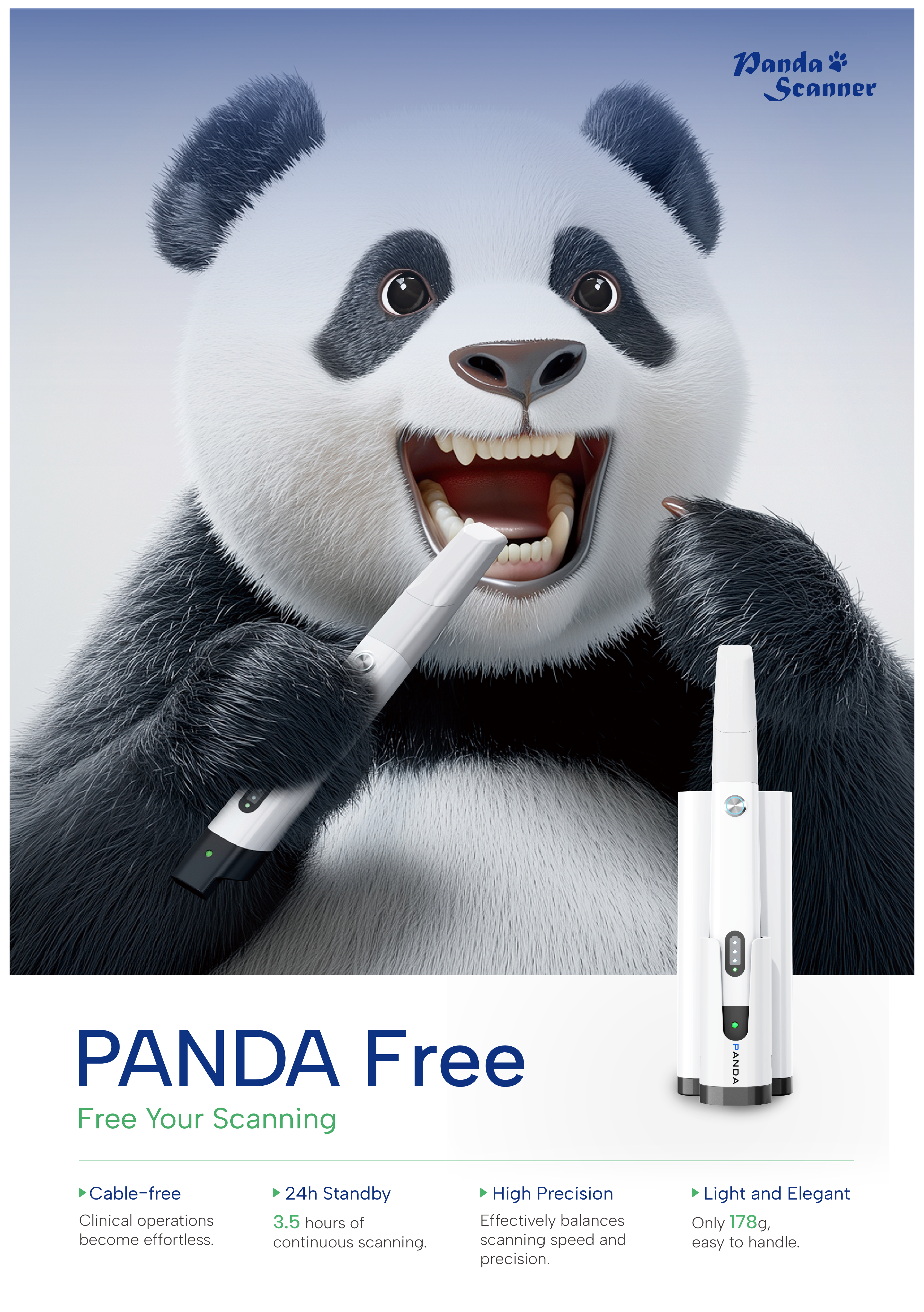 Panda Free Wireless Intraoral Scanner